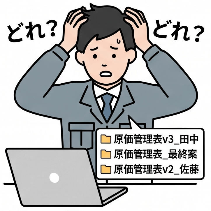Excelが複数人で更新され最新がわからない