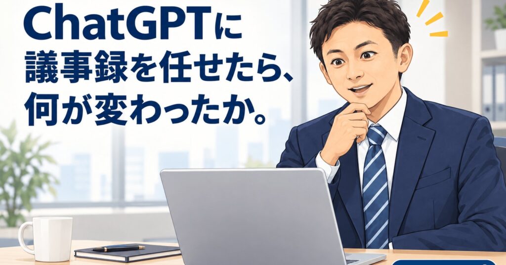 AIで仕事を変える① ChatGPTに議事録を任せたら、何が変わったか