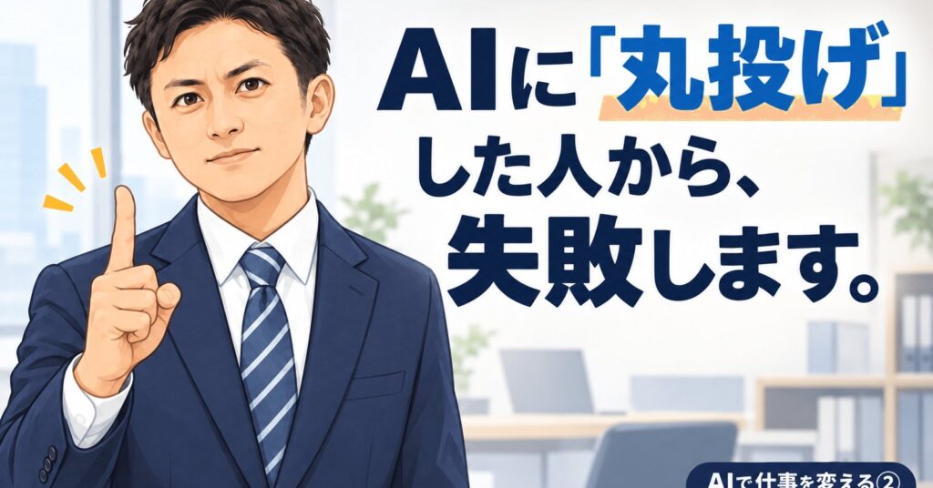 AIで仕事を変える② AIに「丸投げ」した人から失敗する理由