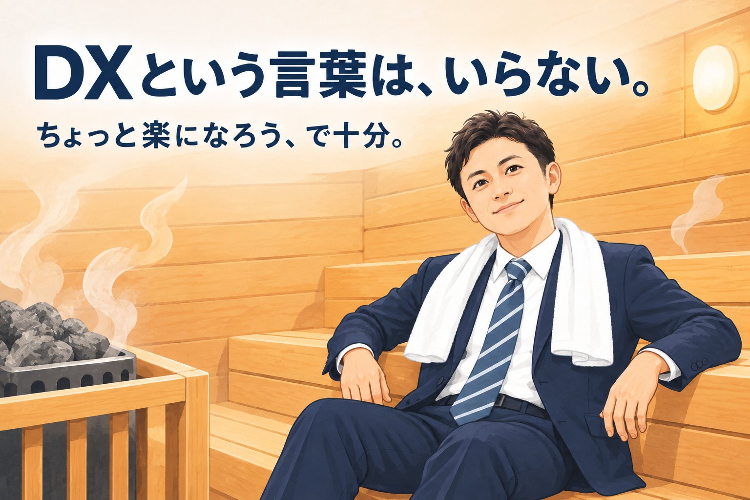 DXという言葉を使わず「ちょっと楽になろう」と誘う